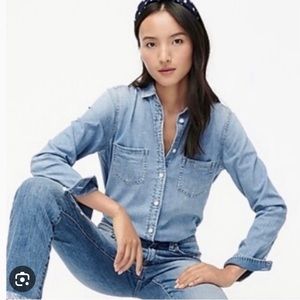 JCrew everyday chambray / denim button down shirt